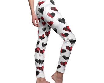 Broken Heart Leggings | Punk Goth Witch Printed Leggings for Concerts & Festivals