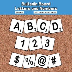 Scrabble Letters Font Printable Letters Bubbly Lettering Bulletin Board Bubble Alphabet Letter Number Symbol | svg, png, jpg, pdf