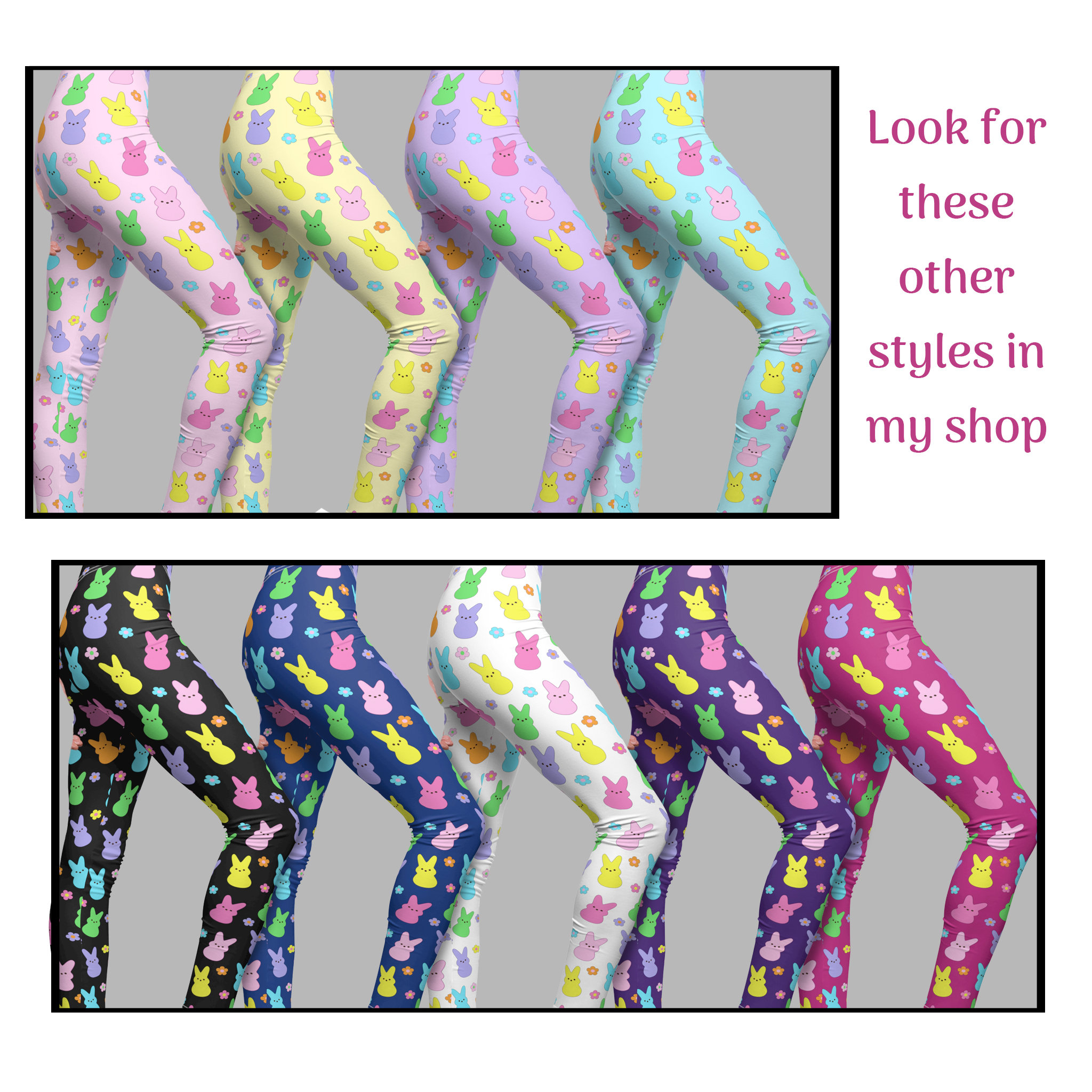 Marshmallow Colorful Pattern Print Women Leggings