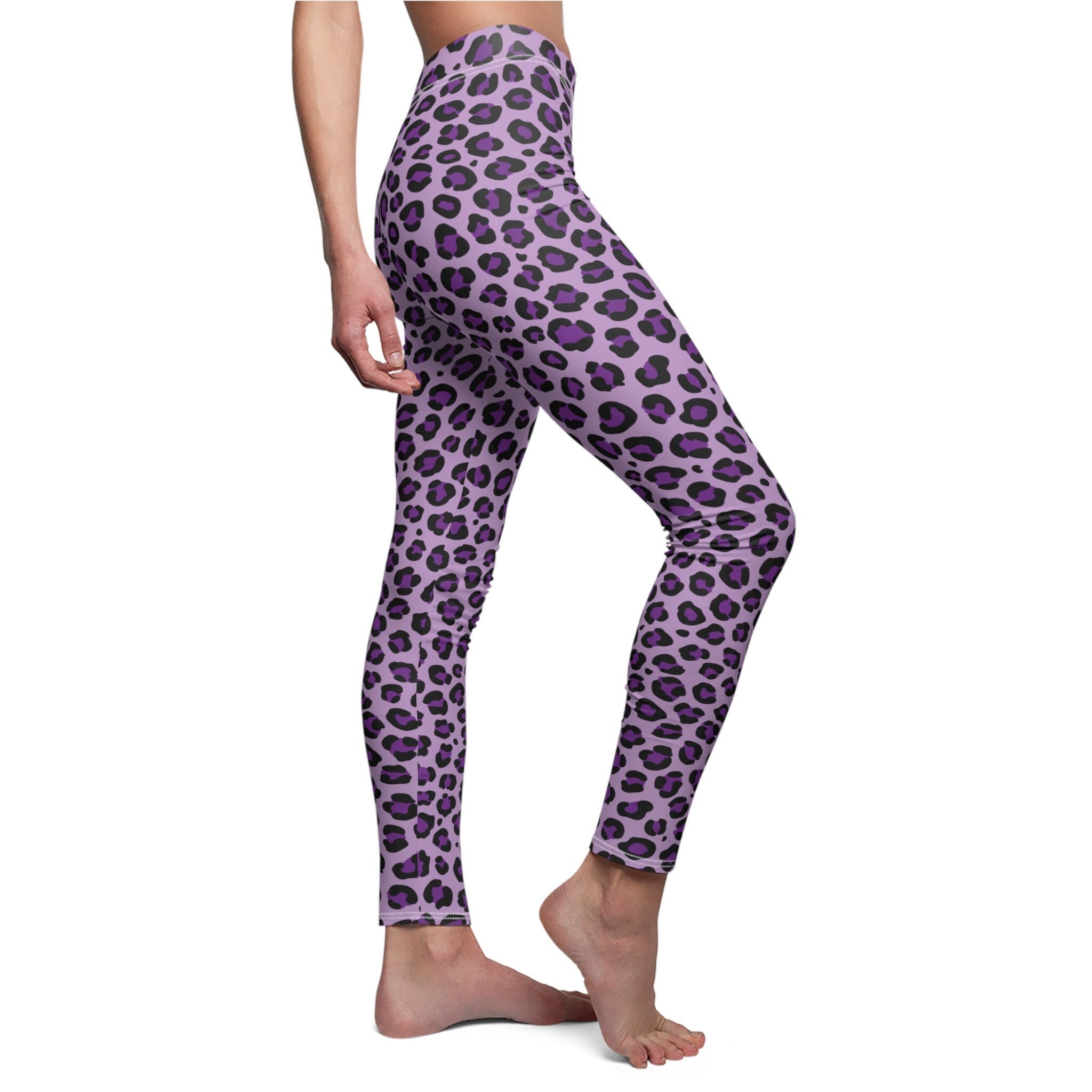 Purple Leopard Women's Casual Leggings