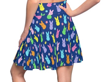 Marshmallow Bunny Women's Skirt in Dark Blue