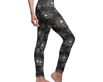 Spiderweb Leggings | Goth Punk Witch Halloween Printed Leggings for Concerts & Festivals