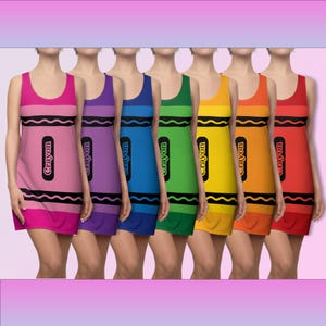 Colorful Crayon Tank Dress