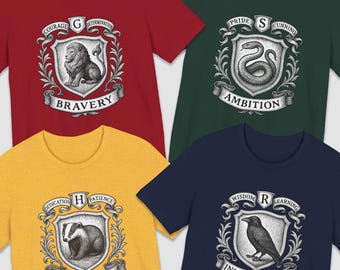 Wizarding School House T-Shirt: Universal Vacation, HP House Shirt
