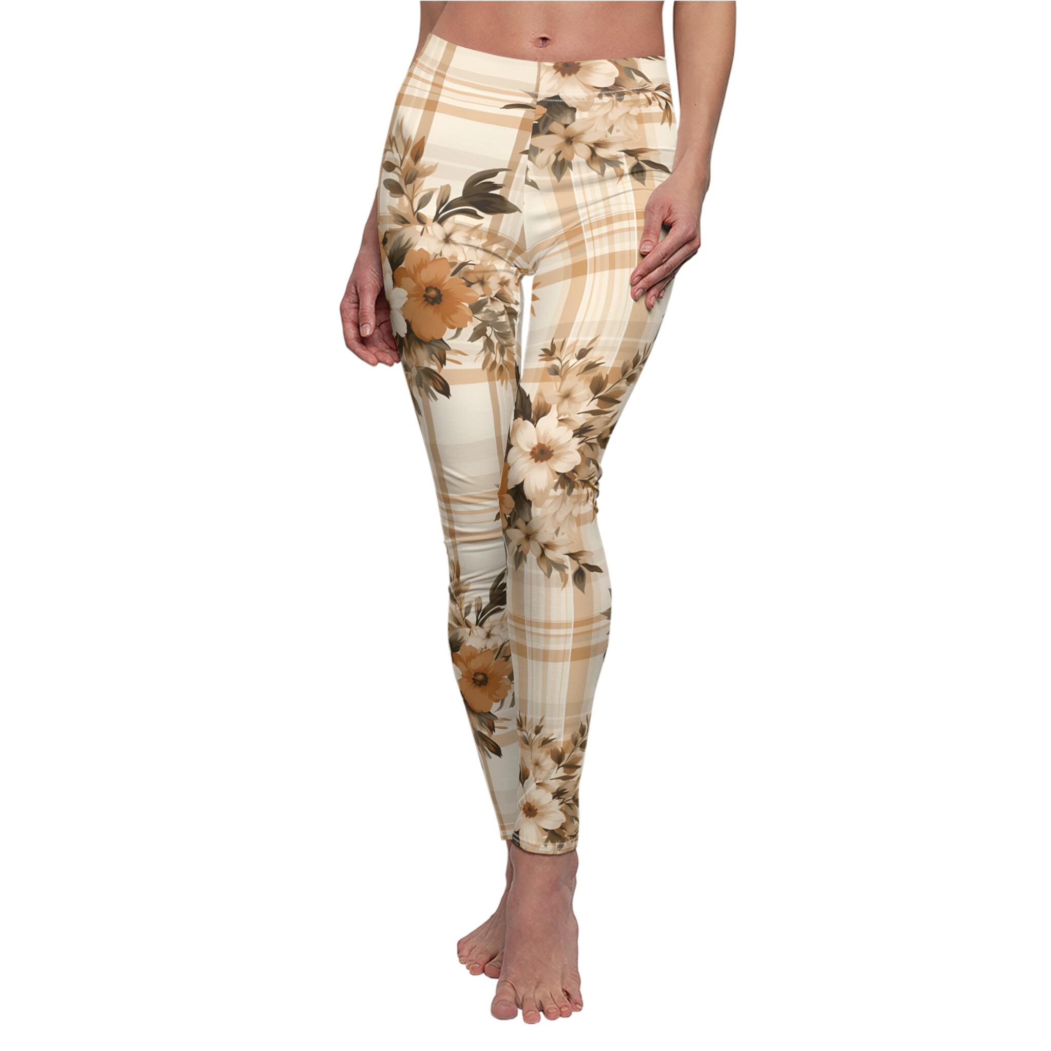 Discover Chic Autumn Plaid Pattern Leggings – Perfect for Daily Outfits