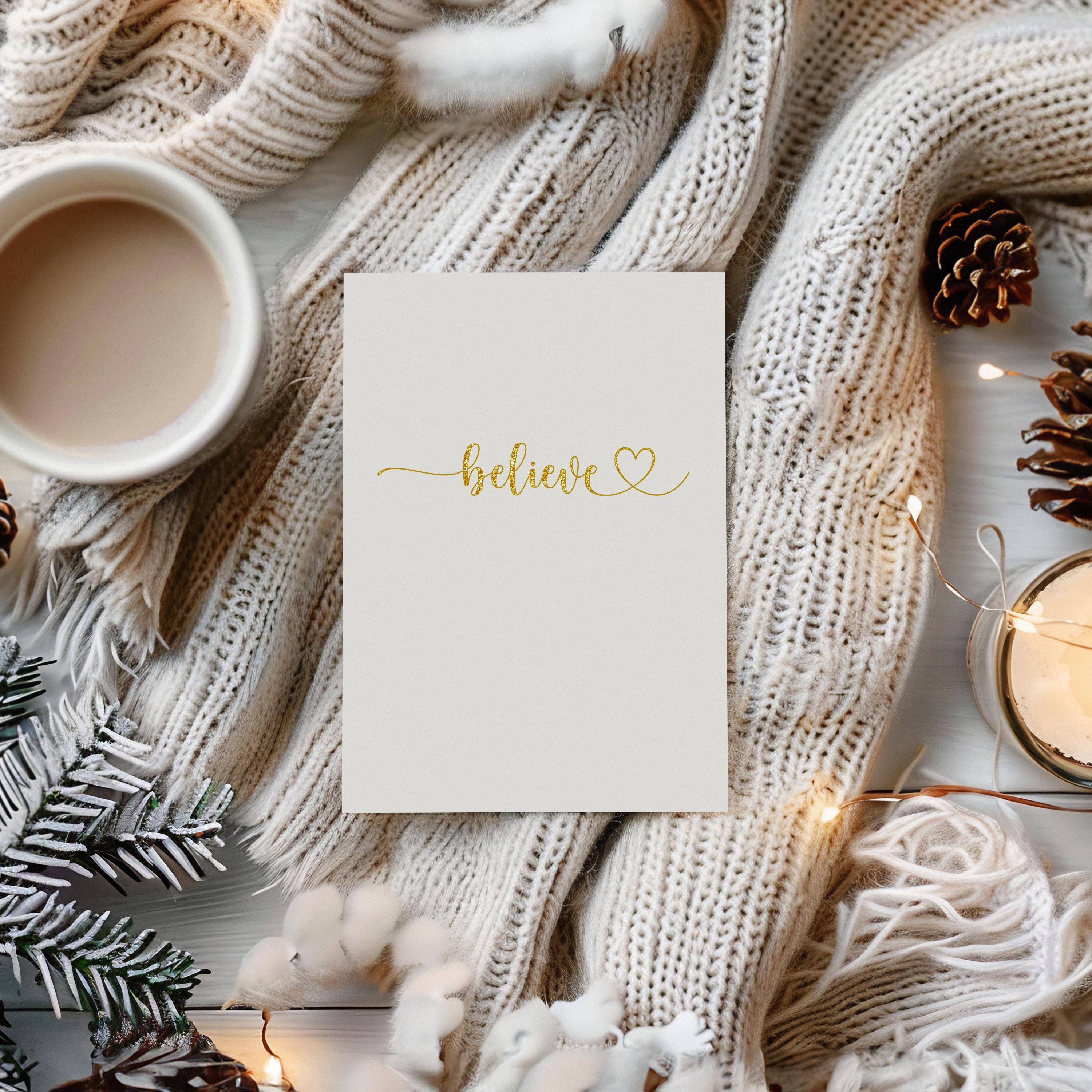 Believe Script Heart SVG: Christmas Cut File (digital Download) - Etsy