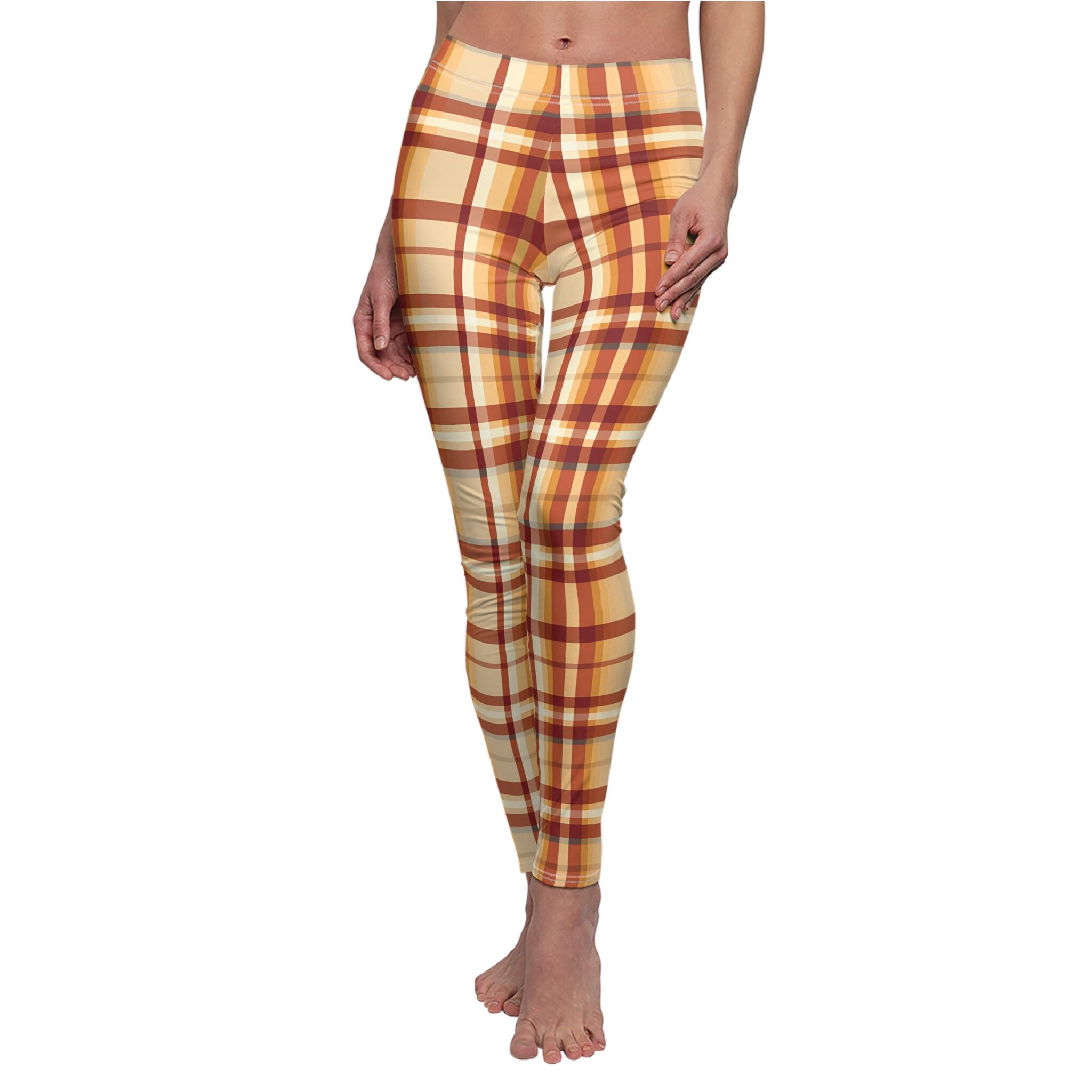 Discover Classic Autumn Plaid Leggings – Perfect for Fall Season
