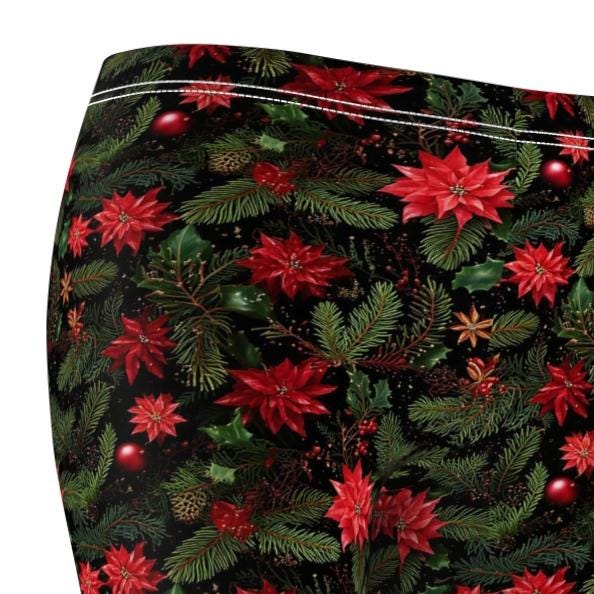 Discover Cozy Poinsettia Leggings – Holiday Wear for Christmas Celebrations