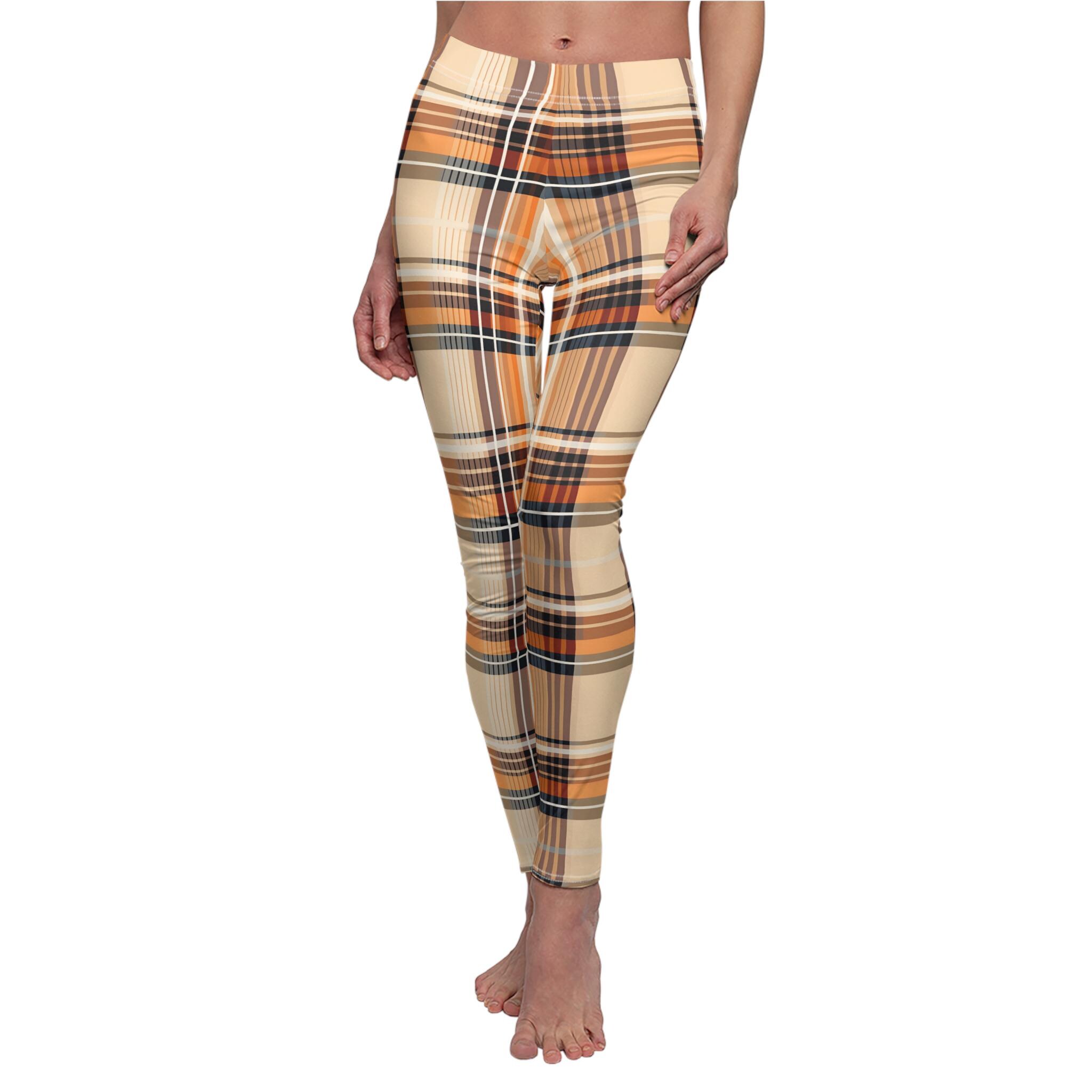 Discover Soft Autumn Plaid Leggings – Perfect for Relaxed Fall Days