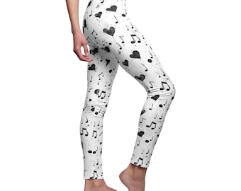 Music Note Leggings | Punk Goth Witch Printed Leggings for Concerts & Festivals