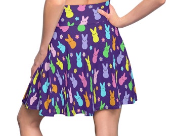Marshmallow Bunny Women's Skirt in Dark Purple