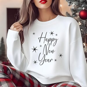 Happy New Year Shirt for Women, Happy New Year Tshirt, Trendy New Year T Shirt, Cute Winter T-shirt Holiday Top Oversized Tee