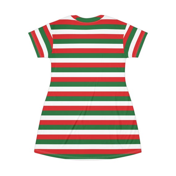 red and green striped dress Green and White Stripe Tula Dress XS main image 0