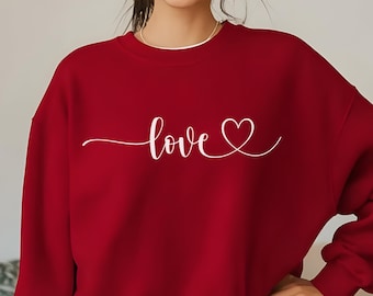 Love Heart Graphic Sweatshirt, Valentines Day Gift