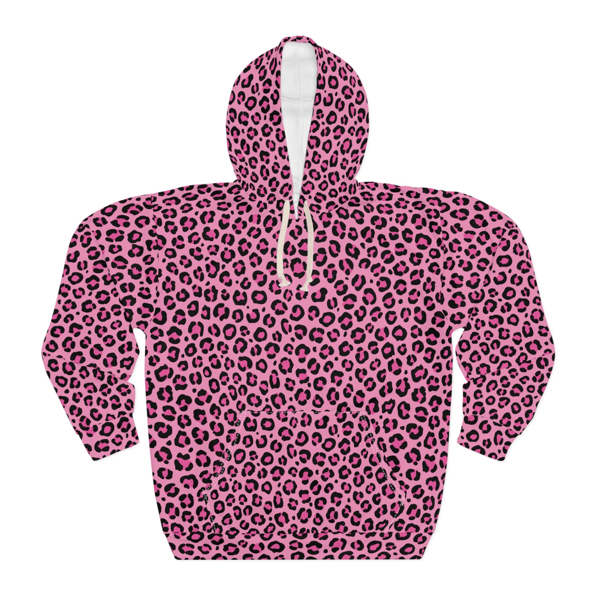 Pink Leopard Pullover Hoodie - Etsy