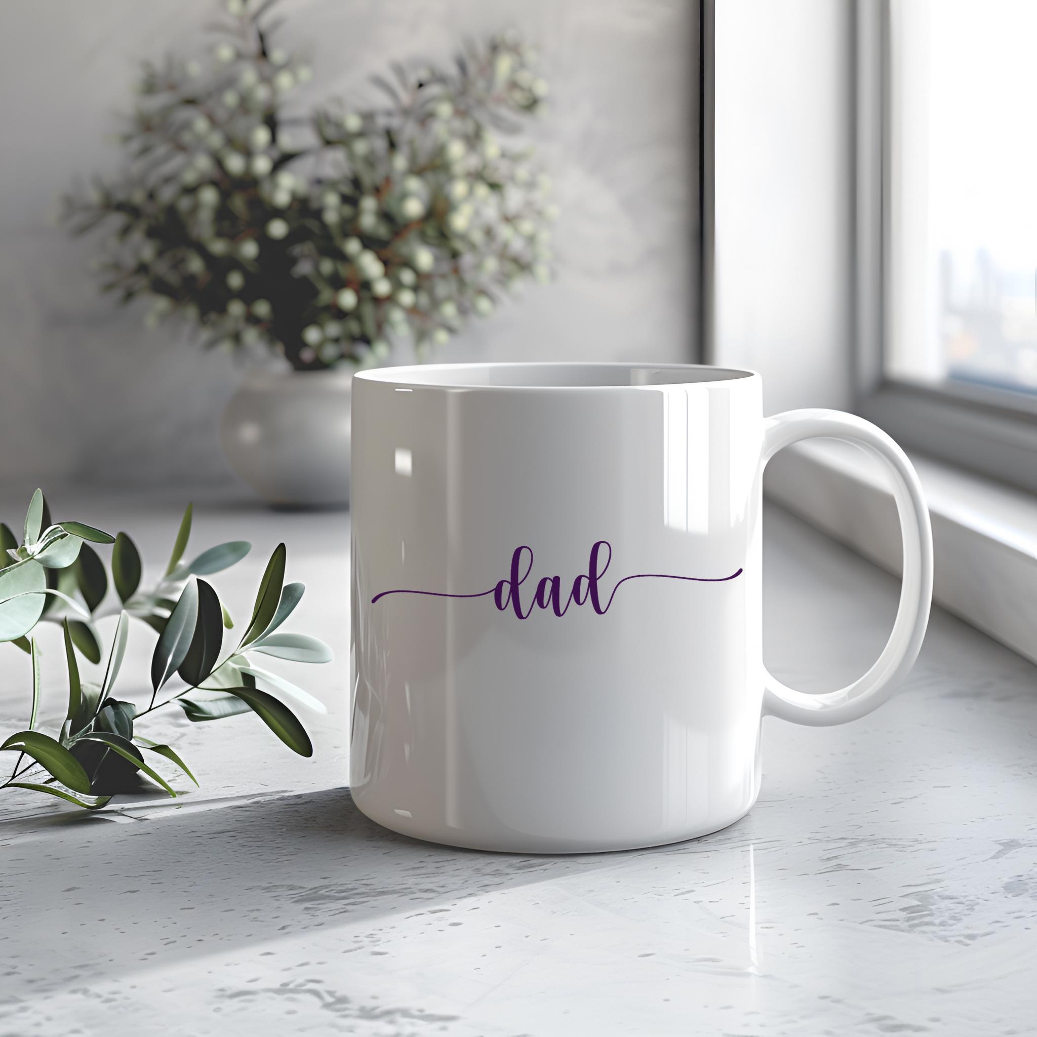 Dad SVG: Hand Lettered Cursive Text, Father's Day Cut File (digital ...