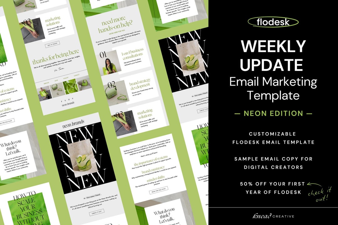 Weekly Update Flodesk Email Template Etsy