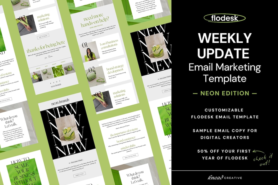 Weekly Update Flodesk Email Template - Etsy