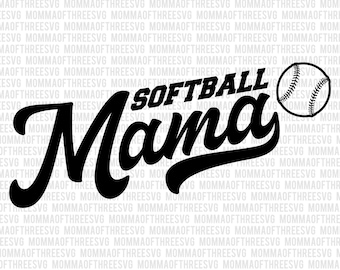 Softball Mama SVG, Softball SVG, Cricut Softball Mama SVG, Softball Mom