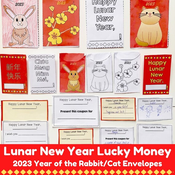 2024 Lucky Money Envelope Design For Happy New Year,Vietnamese Traditional  Tet