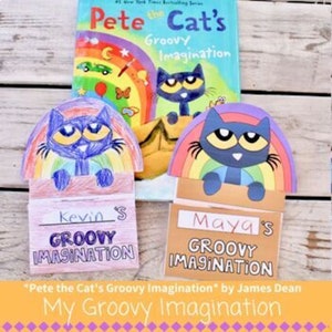 Pete the Cat&#39;s Groovy Imagination Read Aloud Book Craft Think outside the box: Homeschool Activity back to School