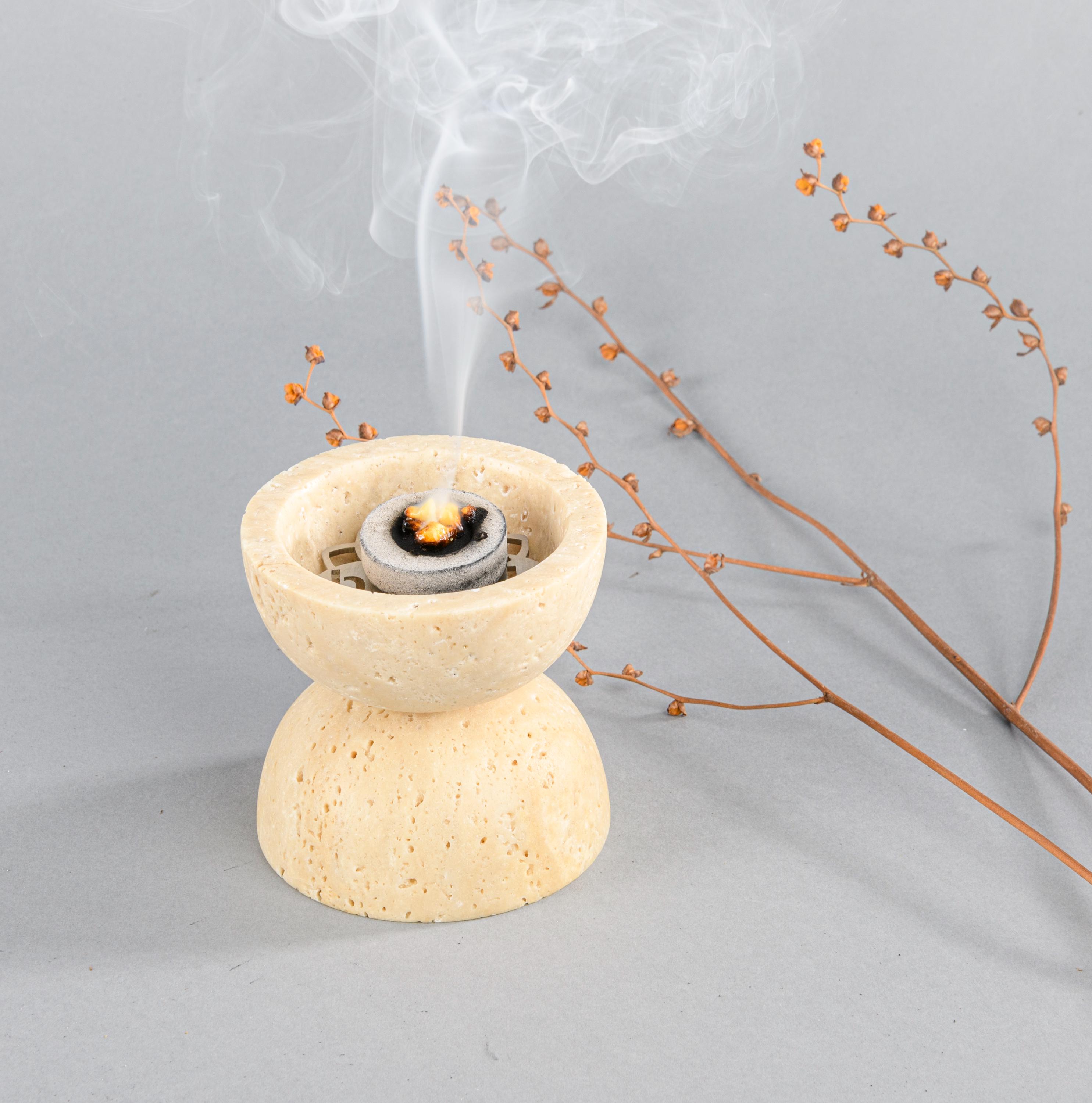 Handmade Travertine Incense Burner: Minimalist Home Decor - Etsy