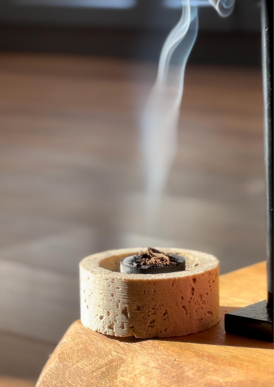 Minimalist Marble Incense Burner bird Travertine, Natural Stone Burner