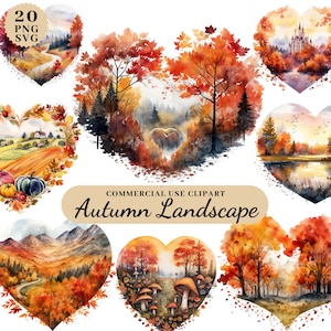 Aquarel pompoen tuin clipart bundel, herfst herfst boerderij, herfst scènes clipart, gezellige herfst clipart set, Halloween, transparante png SVG