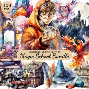 126 PNGs Magic School Bundle Clipart, Nursing School Bundl, Wizard Magic School, Wizard Clipart, Wizard Decoration,  Personalized Wizard