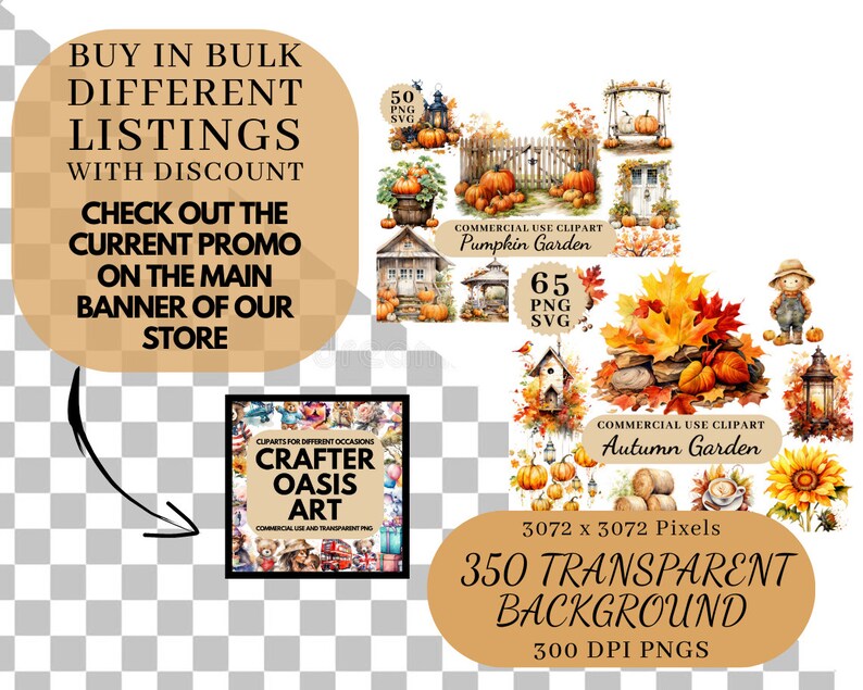 Watercolor Fall Bundle Clipart PNG Fall Clipart Wall Art Digital ...