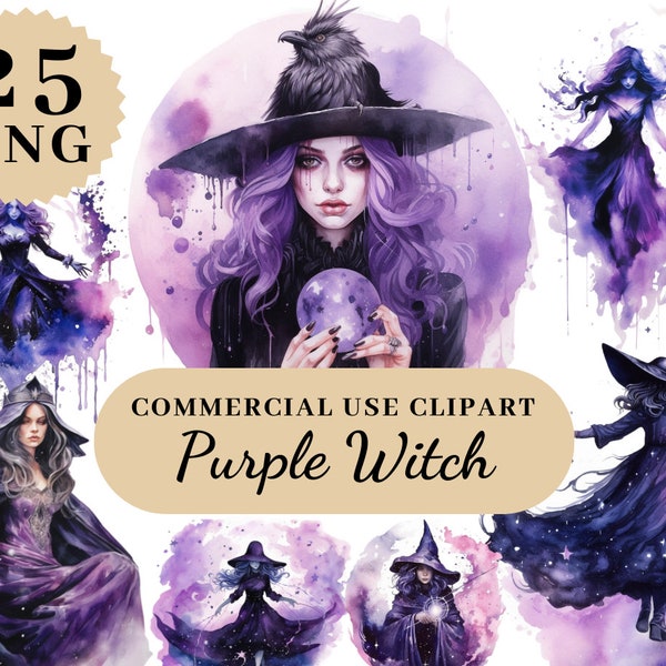 25 Purple Witch Clipart PNG, Witch Clip Art, Magic Clip Art, Mystical Clipart, Witchcraft PNG Clipart, Pagan Clipart, Mystical PNG, Occult