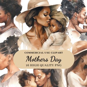 Aquarel Moederdag Clipart, Moeder en Baby, Gift Mother Days, Mother's Days Gift, Moms Mothers Days, Mothers Day Persoonlijk, Commercieel Gebruik