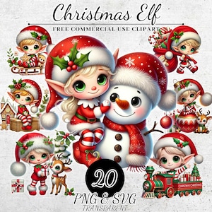Clipart elfo di Natale, grafica elfo festiva, grafica elfo di Natale, stampe per le vacanze, clipart di Natale vintage, design elfo, diari spazzatura