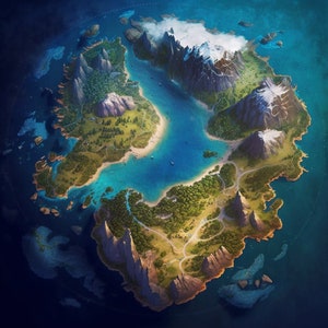 Custom Fantasy Map Commission, Dungeons and Dragons Map Commission, Custom Realistisch DnD World Design