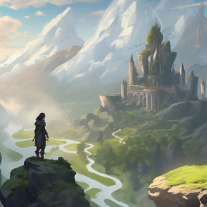 Encomenda de paisagens de fantasia personalizadas, design de paisagens para jogos de RPG, design de arte de fantasia, encomenda de arte paisagística