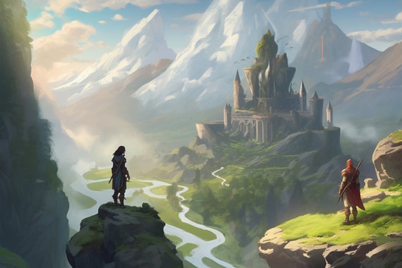 Custom Fantasy Landscape Commission, RPG Game Landscape Design, Fantasy Art Design, Landscape Art Commission
