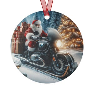 Bker Chrstmas Card Motorcycle Chrstmas Card Santa on a Harley