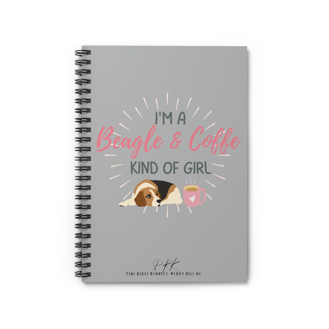 Beagle Notebook Spiral Notebook - Ruled Line, Beagle Notebook, Beagles and Coffee ...