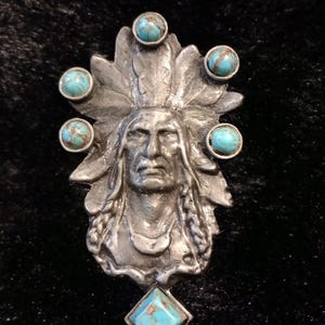 Vintage Indianer Kopf Bolokrawatte