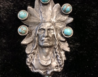 Vintage Indian Head Bolo tie