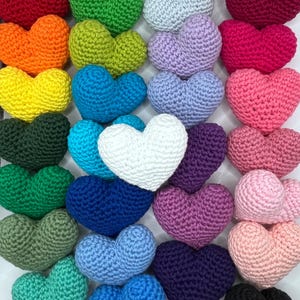 Plush hearts / Stuffed Hearts / Crochet Hearts / Hearts for Photo Prop / Soft cotton hearts for Valentine's Day / Anniversary, Birthday Gift