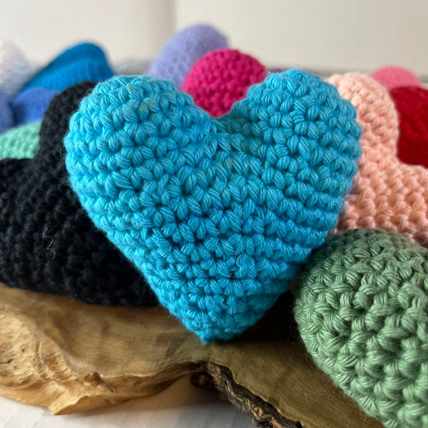 Plush hearts / Stuffed Hearts / Crochet Hearts / Hearts for Photo Prop / Soft cotton hearts for Valentine's Day / Anniversary, Birthday Gift