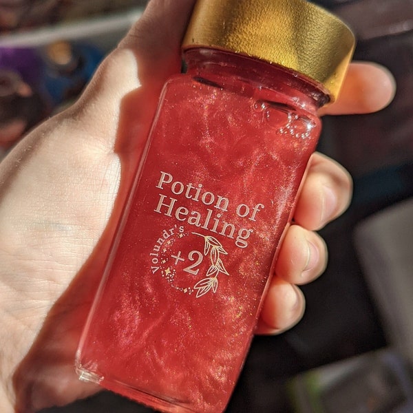 Potion of Healing 2d4 D&D Floating Dice