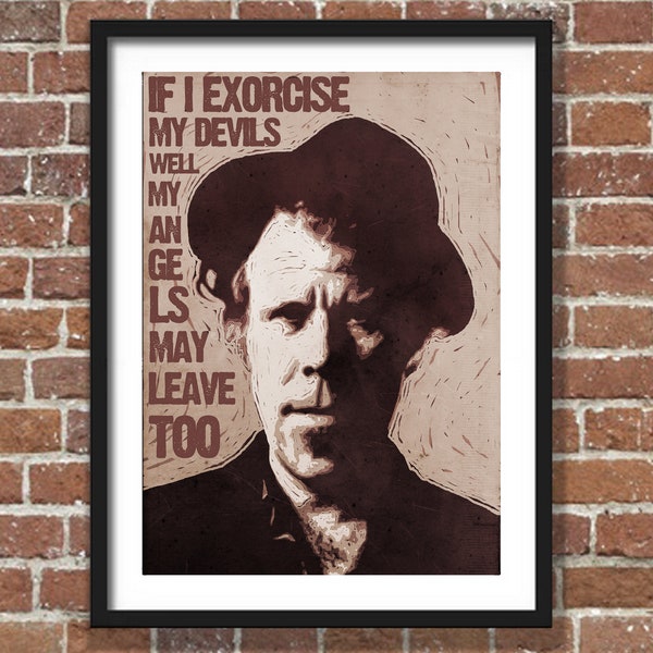 Tom Waits Poster Etsy