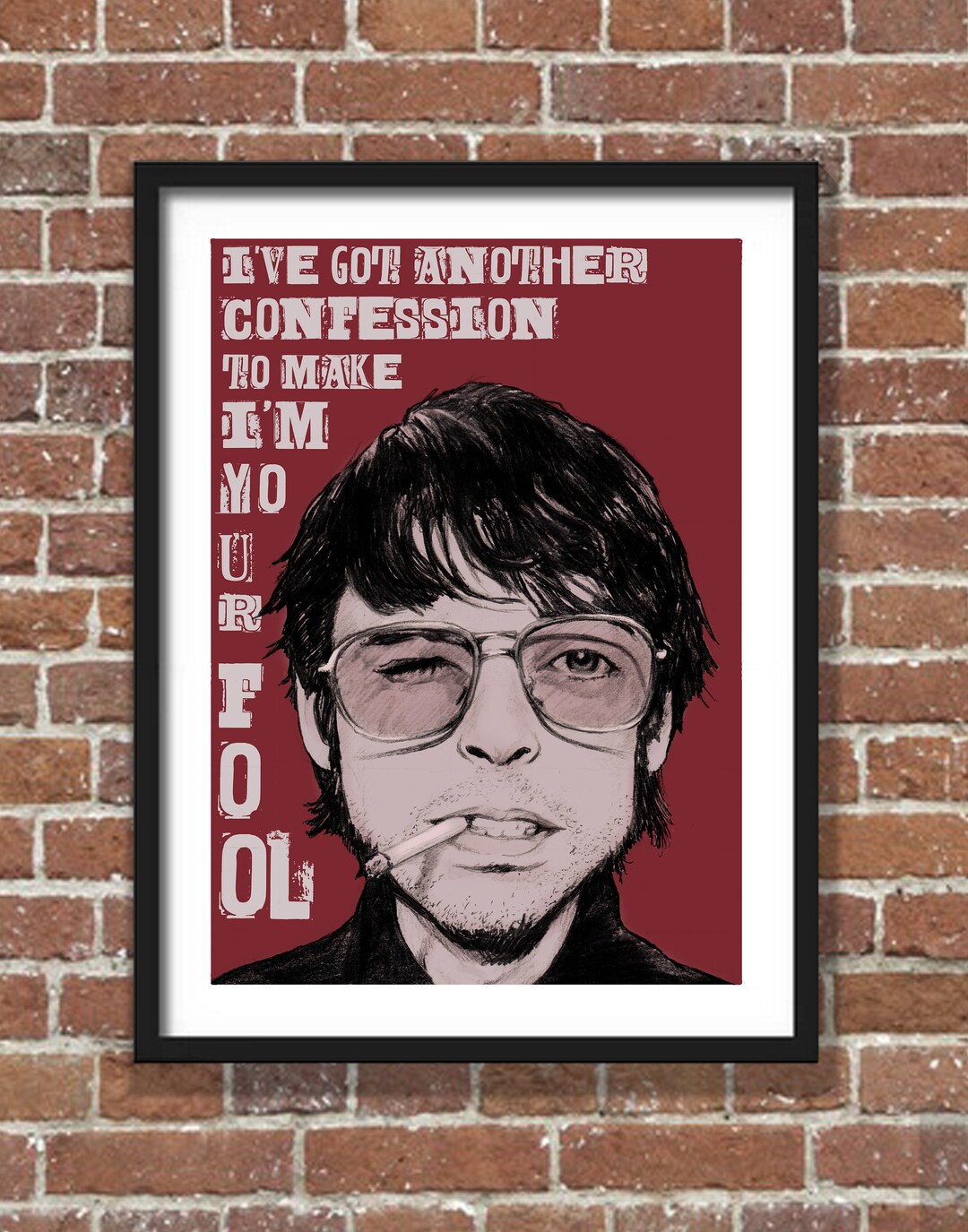 Dave Grohl Portrait Foo Fighters Poster Wall Art Home Decor