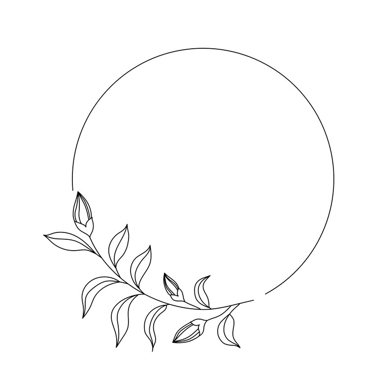 50 FLORAL CIRCLE SVG Bundle Circle Frame Svg Flower Wreath Botanical Frame Wedding Wreath Svg Cricut Silhouette Svg Png Dxf Eps Jpg Ai Pdf image 7