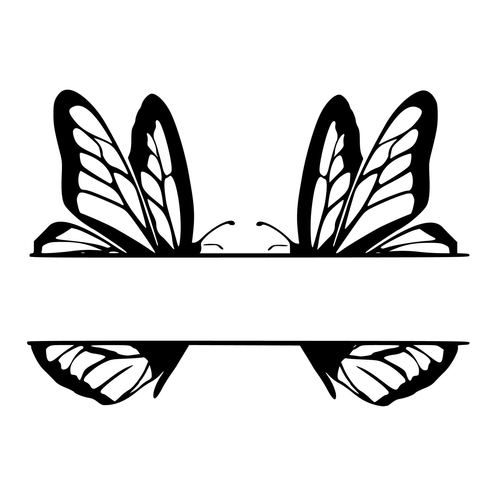 25 BUTTERFLY SPLIT Svg Bundle Floral Butterfly Frame CRICUT Butterfly ...