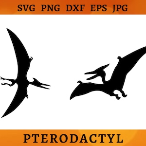 Pterodactyl Dinosaur SVG Dino Cut File Dinosaur CRICUT Pterodactyl SVG Silhouette Dino Clipart Jurassic Park Png Digital Svg Png Dxf Eps Jpg
