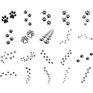45 PET FOOTPRINT SVG Bundle Pet Paw Print Cricut Valp Paw Svg Cut File Cat Paw Print Silhouette Dog Paw Clipart Vector Art Png Dxf Eps Jpg Ai Pdf bild 9