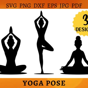 YOGA POSES Svg Lotus Pose Yoga CRICUT Stretching Png Fitness Svg Files Relaxation Clipart Meditation Cut Files Namaste Png Dxf Eps Jpg Pdf
